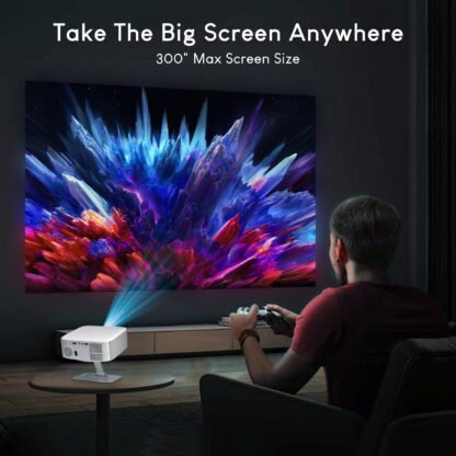 PixPaq (JAPAN) POWER Projector, Certified Netflix and Prime Video Smart LED Projector 1080p Full HD Native Resolution, Rotatable Design, Built-in Streaming Apps (Netflix, Prime Video, Hotstar), 11,000 Lumens , Screen Mirroring, 5 Watt Speaker with Android 13 WhaleOS - Image 7