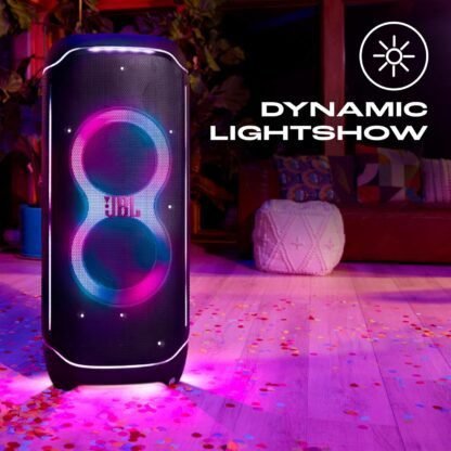 JBL Partybox Ultimate, Dynamic Lightshow, Party Pad, Wi-Fi & Bluetooth Connectivity, Dual Mic with Guitar Inputs, Pro Sound, Ipx4 Splashproof, Self Tuning, One App (Black) - Multimedia - Image 5
