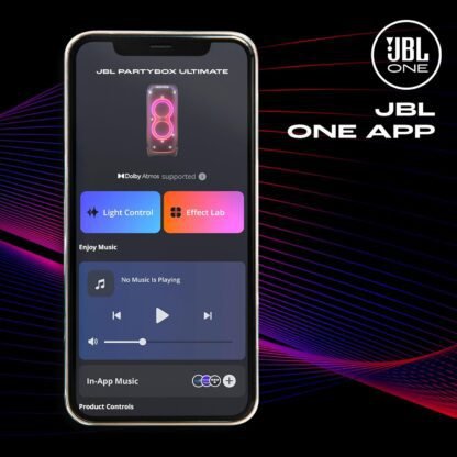 JBL Partybox Ultimate, Dynamic Lightshow, Party Pad, Wi-Fi & Bluetooth Connectivity, Dual Mic with Guitar Inputs, Pro Sound, Ipx4 Splashproof, Self Tuning, One App (Black) - Multimedia - Image 9